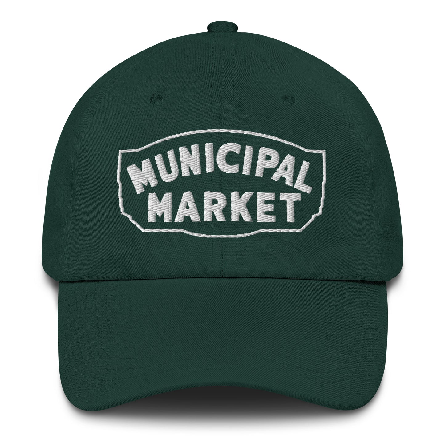 MUNICIPAL MARKET 100 YEARS CAP w/ MONUMENT SIGN - GREEN